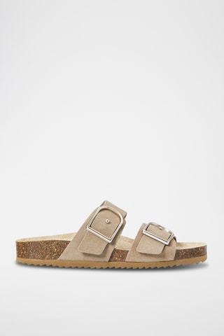 Mules en cuir - Beige