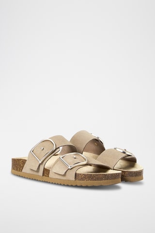 Mules en cuir - Beige