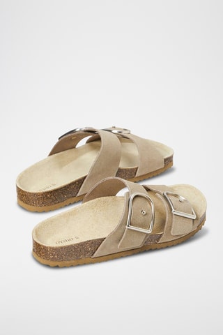 Mules en cuir - Beige