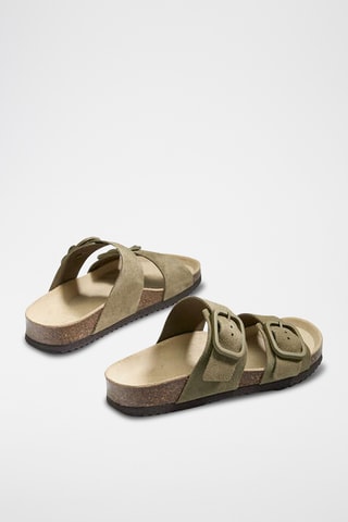 Mules en cuir - Kaki