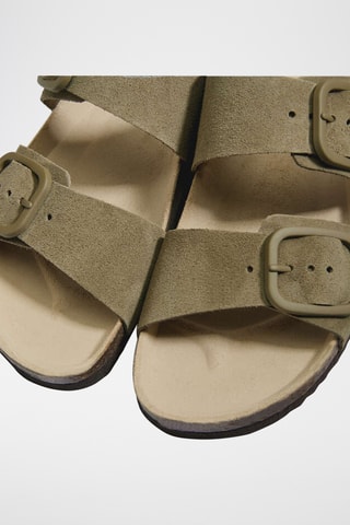 Mules en cuir - Kaki