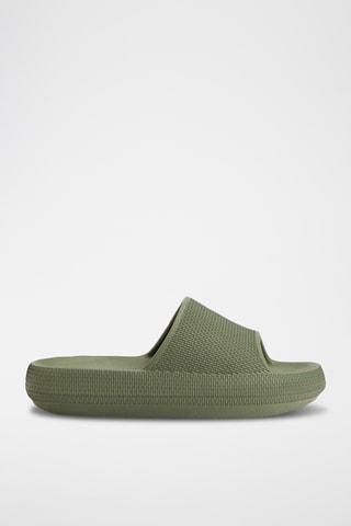 Mules plateformes - Kaki