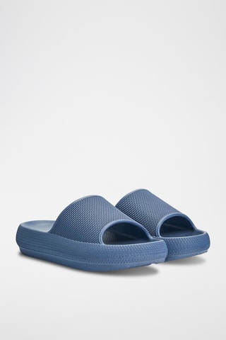 Mules plateformes - Bleu