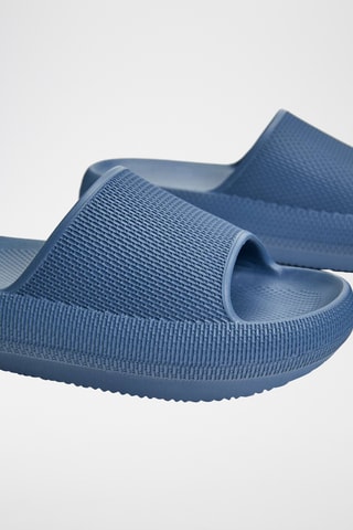 Mules plateformes - Bleu