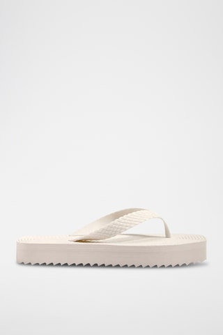 Tongs plateformes - Blanc