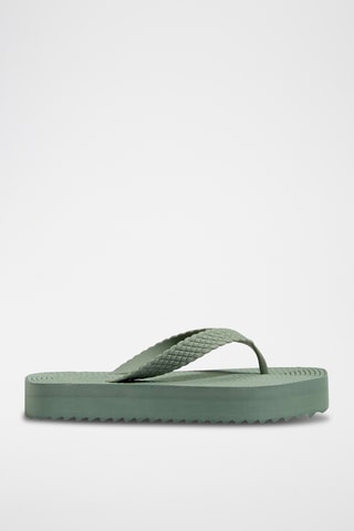 Tongs plateformes - Kaki