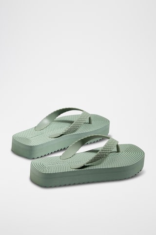 Tongs plateformes - Kaki