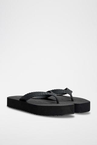 Tongs plateformes - Noir