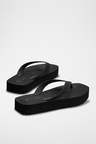 Tongs plateformes - Noir