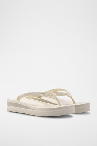 Tongs plateformes - Crème