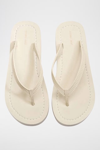 Tongs plateformes - Crème