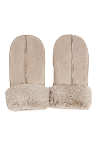 Moufles fourrées - Beige