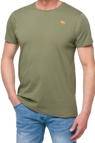 T-shirt regular Lizard - Kaki et orange