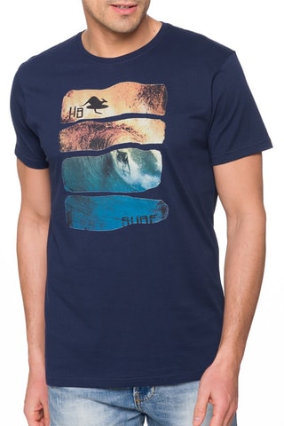 T-shirt Waves Azul-marinho