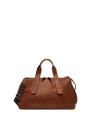 Leren Reistas Kayden Duffle - Bruin