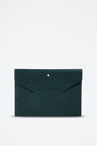 Leren Clutch Donkergroen