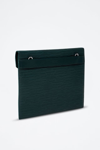 Leren Clutch Donkergroen