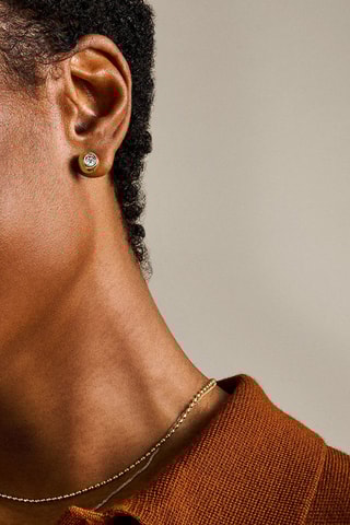 Oorbellen - Goudkleurig en Wit