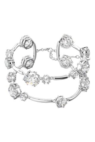 Armband met dubbele rij Constella - Zilverkleurig en Wit -