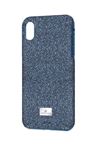 Case voor iPhone XS Max met Swarovski Kristallen High - Marineblauw