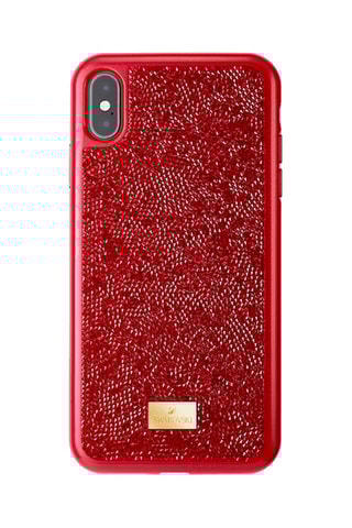 Case voor iPhone X Max met Swarovski Kristallen Glam Rock - Rood