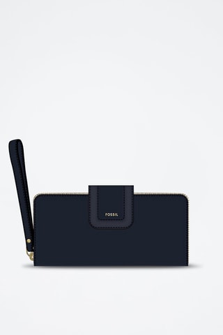 Leren Portefeuille - Marineblauw