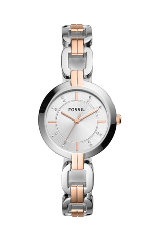 Stalen Quartz Horloge Kerrigan Zilverkleurig en Roségoudkleurig