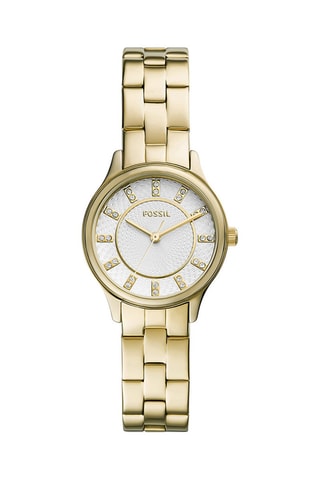 Stalen Quartz Horloge Modern - Goudkleurig en Wit