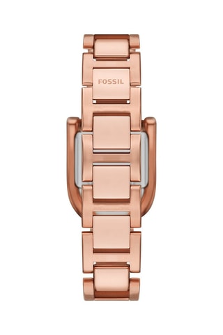 Roestvrijstalen Quartz Horloge - Roségoudkleurig en bruin