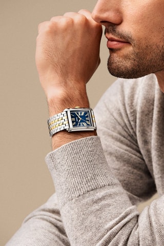 Stalen Quartz Horloge - Zilverkleurig en Goudkleurig