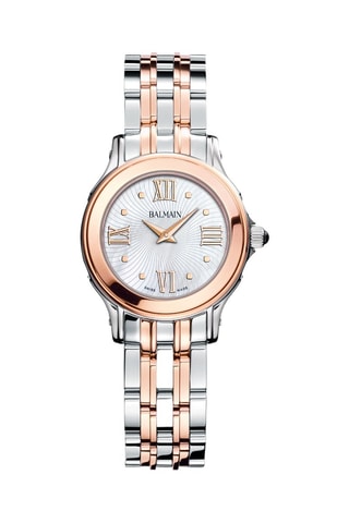 Stalen Quartz Horloge Miss Eria - Zilverkleurig en Roségoudkleurig