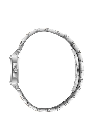 Stalen Quartz Horloge met parelmoer en keramiek- Zilverkleurig en Goudkleurig