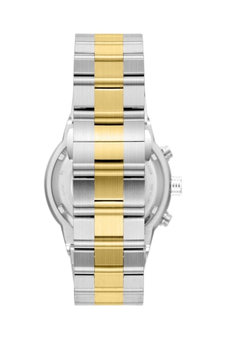 Metalen Horloge - Chronograaf - Zilverkleurig en Goudkleurig