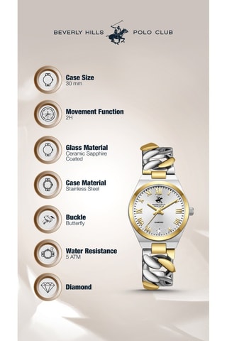 Metalen Horloge - Zilverkleurig en Goudkleurig