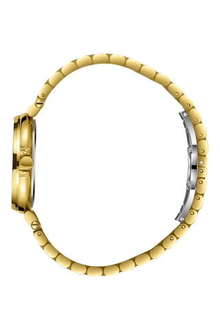 Doublé Geelgoud Quartz Horloge