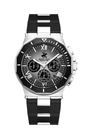 Siliconen Horloge - Chronograaf - Zwart