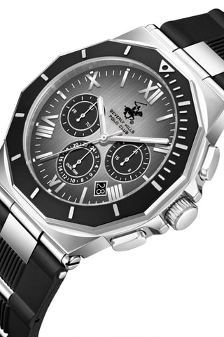 Siliconen Horloge - Chronograaf - Zwart