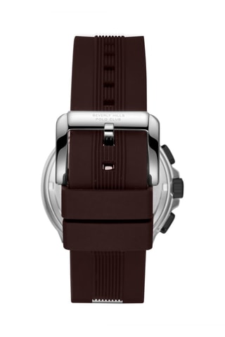 Siliconen Horloge - Chronograaf - Bruin en Zwart