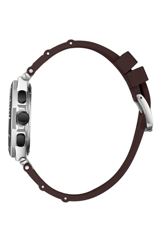 Siliconen Horloge - Chronograaf - Bruin en Zwart