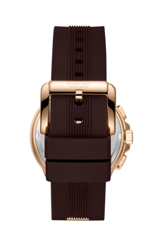 Siliconen Horloge - Chronograaf - Bruin en Zwart