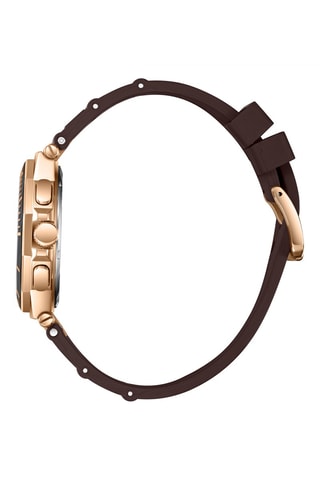 Siliconen Horloge - Chronograaf - Bruin en Zwart