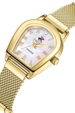 Metalen Quartz Horloge - Goudkleurig