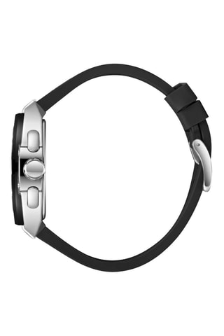 Leren en Silicone Horloge - Chronograaf - Zwart en Zilverkleurig