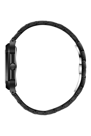 Metalen en Doublé Zwart Ion Quartz Horloge met Keramiek