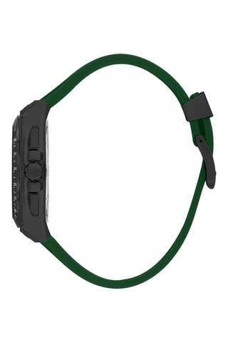 Silicone Quartz Horloge - Tachymeter - Groen en Zwart