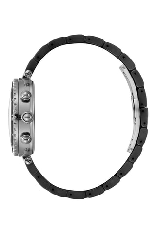 Keramisch en Ion Doublé Zwart Quartz Horloge