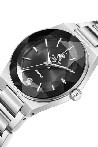 Metalen en Keramisch Quartz Horloge met Diamant