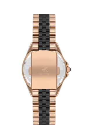 Stalen en Keramische Doublé Roségoud Ion Quartz Horloge - Tachymeter