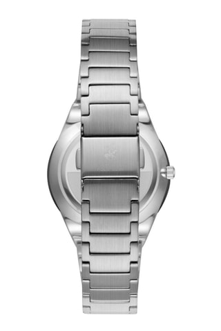 Stalen en Keramisch Quartz Horloge- Zilverkleurig en Zwart