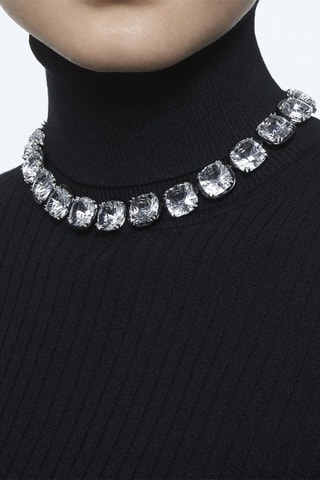 Ketting met Swarovski Kristallen Harmonia - Zwart en Wit